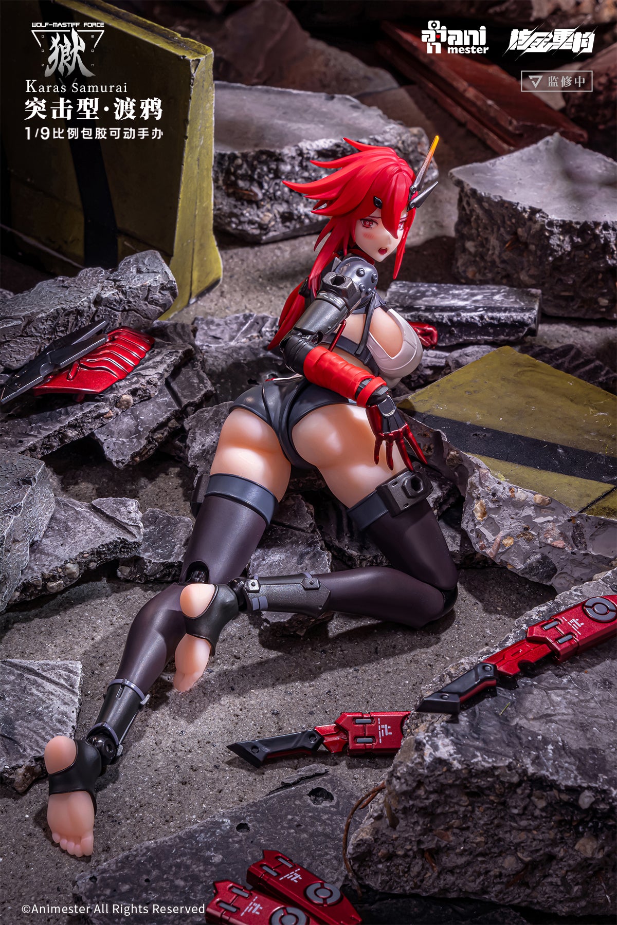 ANIMESTER WOLF-MASTIFF FORCE KARASU SAMURAI 1/9 SEAMLESS ACTION FIGURE, Action & Toy Figures, animota