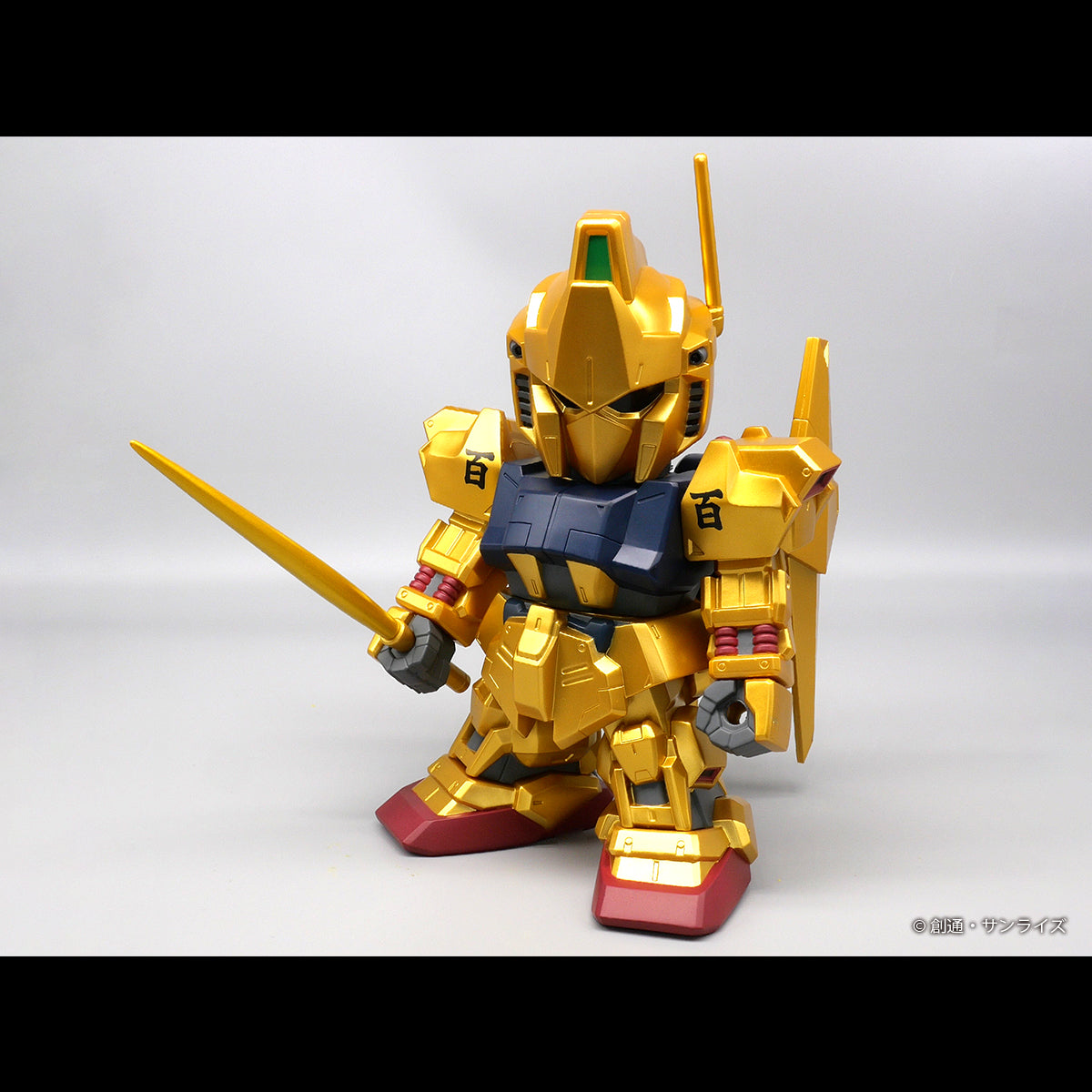 Jumbo Soft Vinyl Figure SD "Mobile Suit Zeta Gundam" MSN-00100 SD Hyakushiki Exclusive Gold Version