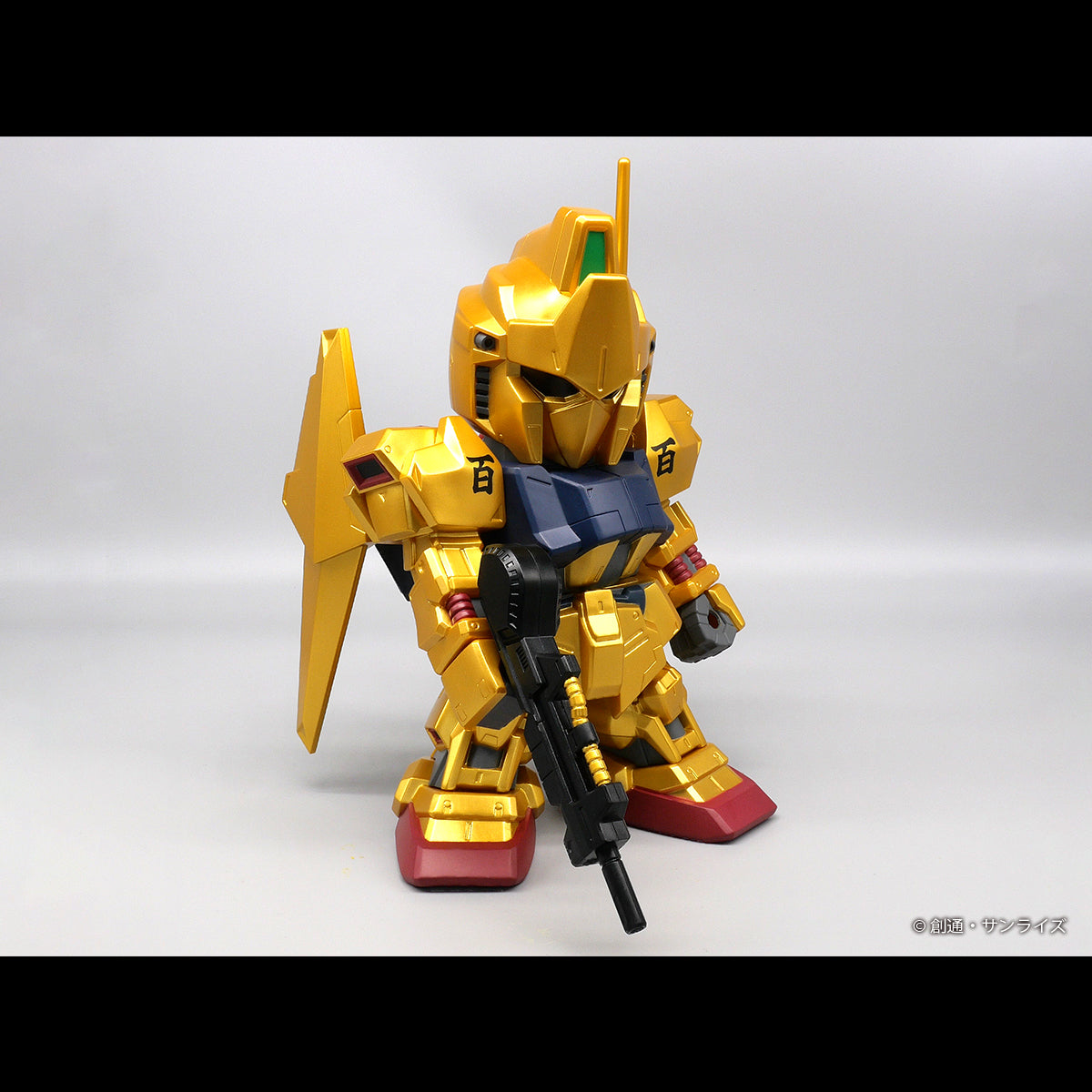 Jumbo Soft Vinyl Figure SD "Mobile Suit Zeta Gundam" MSN-00100 SD Hyakushiki Exclusive Gold Version