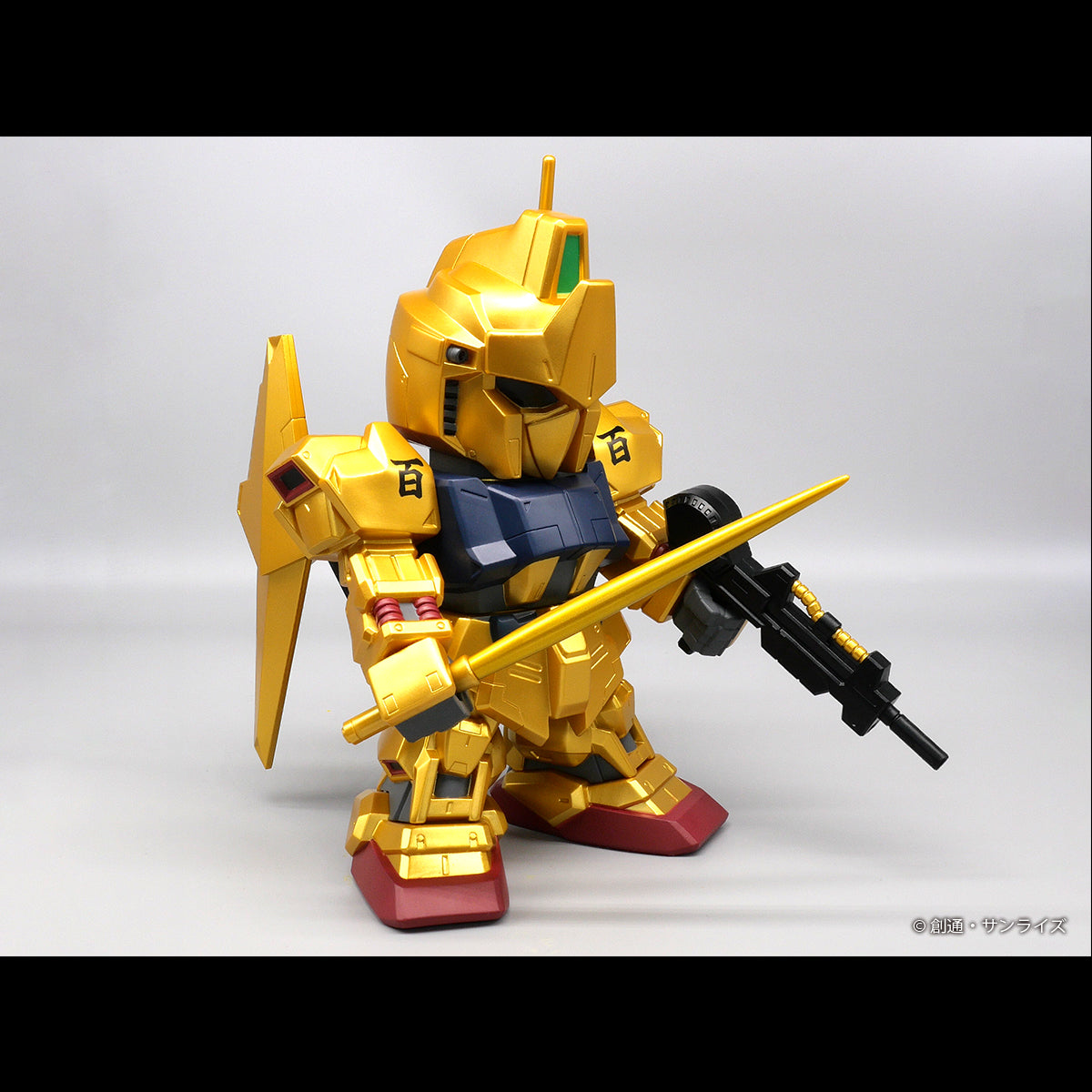 Jumbo Soft Vinyl Figure SD "Mobile Suit Zeta Gundam" MSN-00100 SD Hyakushiki Exclusive Gold Version