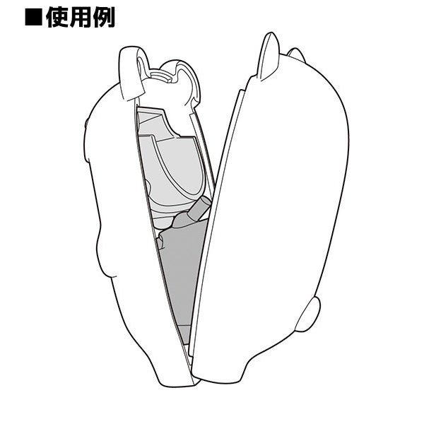 Nendoroid More Kigurumi Face Parts Case Black Kitsune | animota