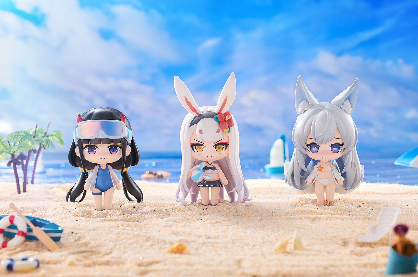 HanaBee "AZUR LANE" SWIM SUIT CHIBI FIGURE VOL.1 SET OF THREE