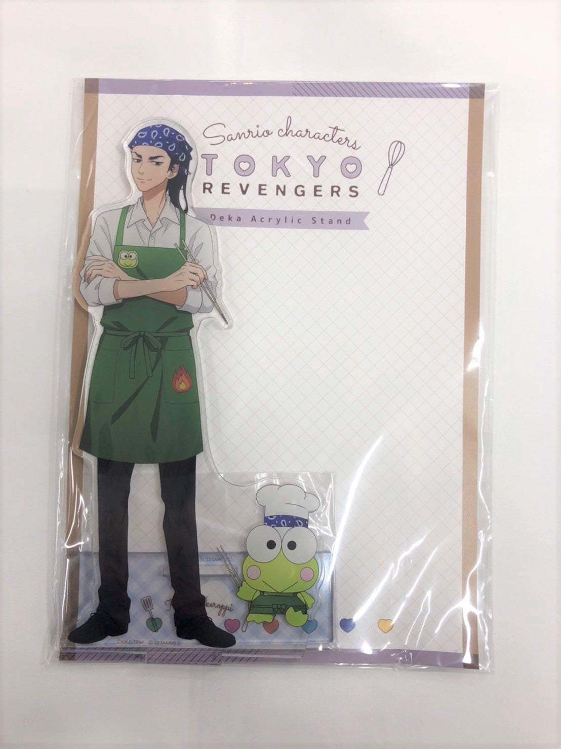 TV Anime "Tokyo Revengers" Sanrio Deka Soporte acrílico Keisuke Baji, KeroKero Keroppi cooking ver.