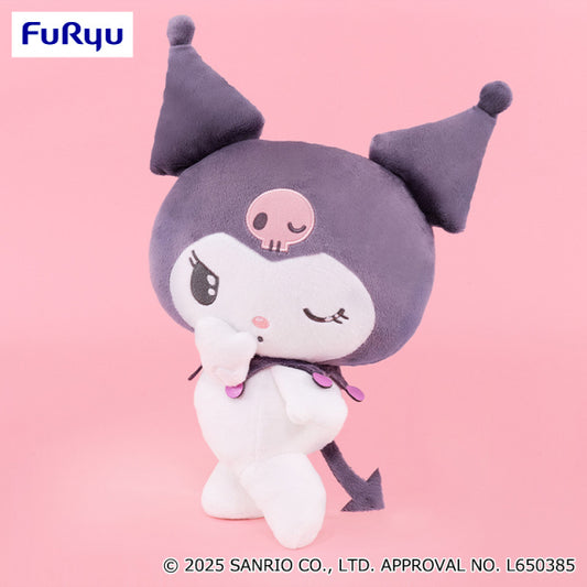 Kuromi Furimuki Himitsu BIG Plush Toy Dull Color