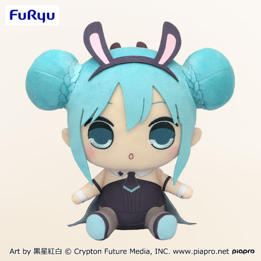 Hatsune Miku Kurumaru BIG Plush Toy - Black Bunny Ver.