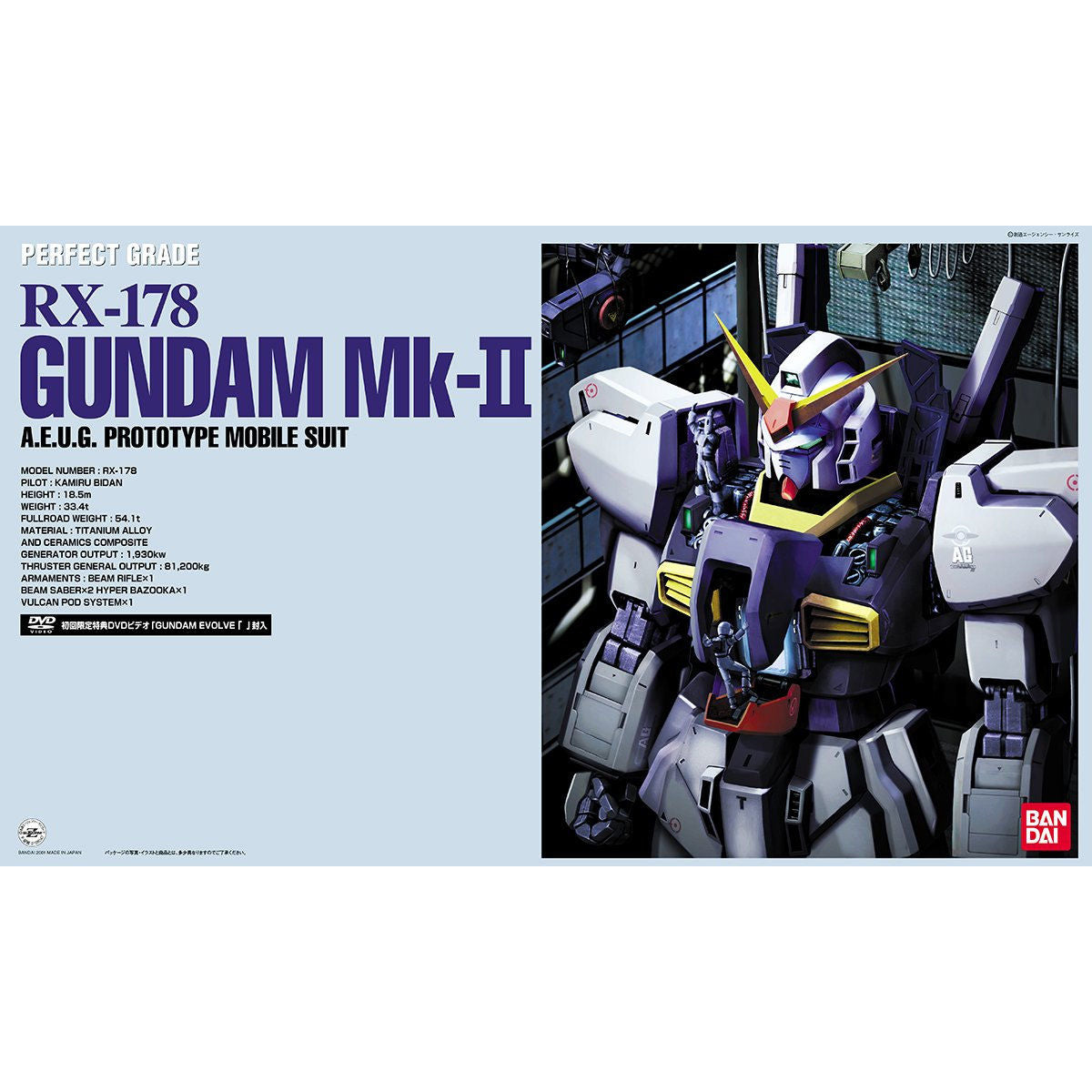 PG 1/60 RX-178 Gundam Mk-II (White, A.E.U.G. Color) Plastic Model