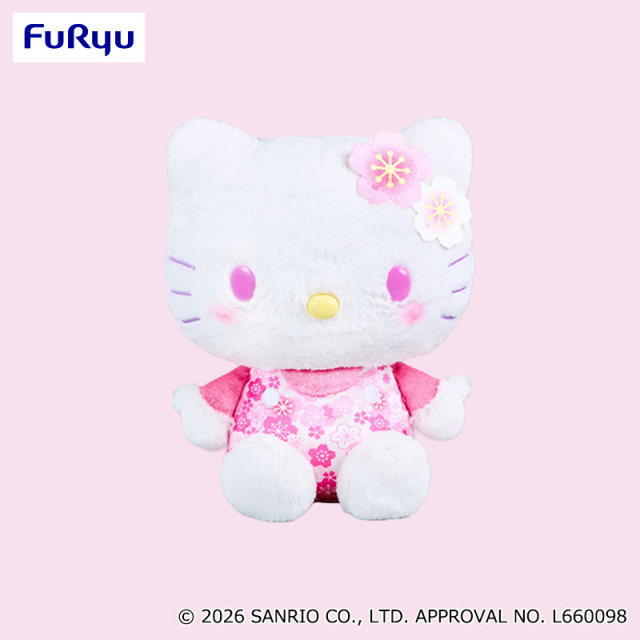Hello Kitty Sakura Motif BIG Plush Toy