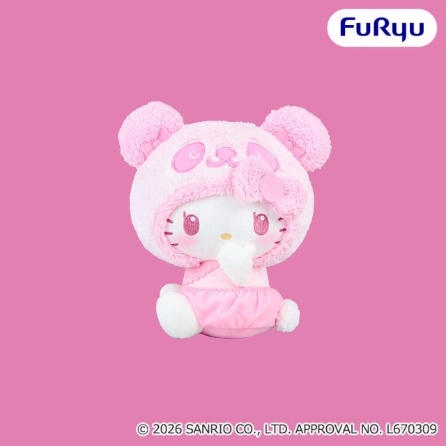 Panda Hello Kitty Fluffy Baby BIG Plush Toy A
