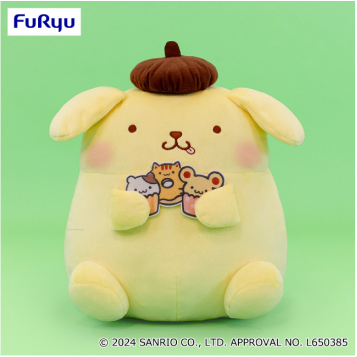 Pom Pom Purin Licking a sweet BIG Plush Toy