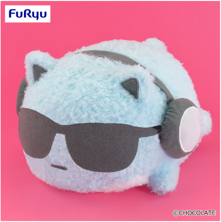 BLUE HAMHAM Funwari Lying Down BIG Plush Toy Sungalasses