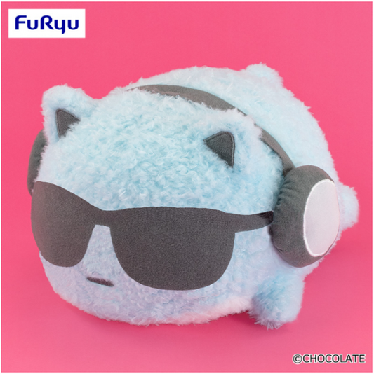 BLUE HAMHAM Funwari Lying Down BIG Plush Toy Sungalasses