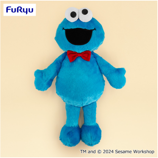 Sesami Street Corduroy Ribbon BIG Plush Toy - Cookie Monster