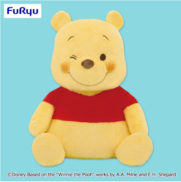 Winnie the Pooh FukuFuku Wink Super Super BIG Plush Toy, Stuffed Animals, animota