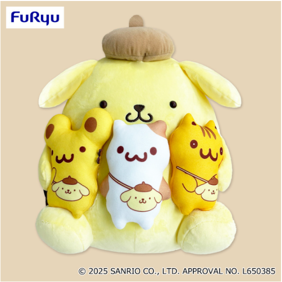 Pom Pom Purin Team Purin all together for a walk ! BIG Plush Toy, Stuffed Animals, animota