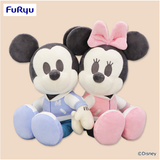 Mickey & Minnie Chottomossa Deco-colle Pair Plush Toy, Stuffed Animals, animota