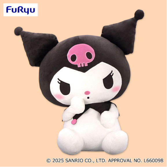 Kuromi Super Super BIG Plush Toy - Tilting the head Pose, Stuffed Animals, animota