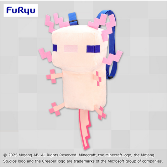 Minecraft Axolotl Plush Toy Backpack, Backpacks, animota