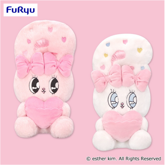 Esther Bunny Heart Pocket BIG Plush Toy Pink Ver., Stuffed Animals, animota