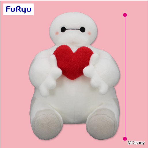 Baymax Hugging a Heart V-BIG Plush Toy