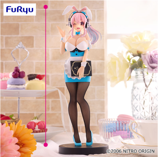 Super Sonico - BiCute Bunnies Figure - Waitress Light Bluelue Ver.
