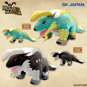MONSTER HUNTER ぬいぐるみ 2点セット Monster Hunter Deformed BIG Plush Toy Stygian Zinogre (Black