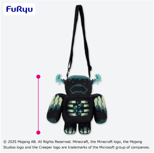 Minecraft Warden Plush Toy Shoulder Bag