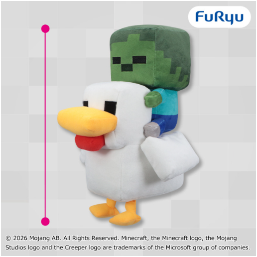 Minecraft Chicken Jockey Pair Plush Toy