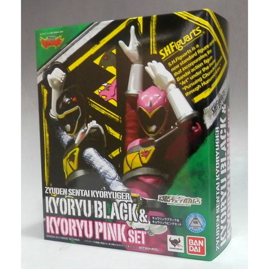 S.H.Figuarts Kyouryuu Black and Kyouryuu Pink Set, Action & Toy Figures, animota