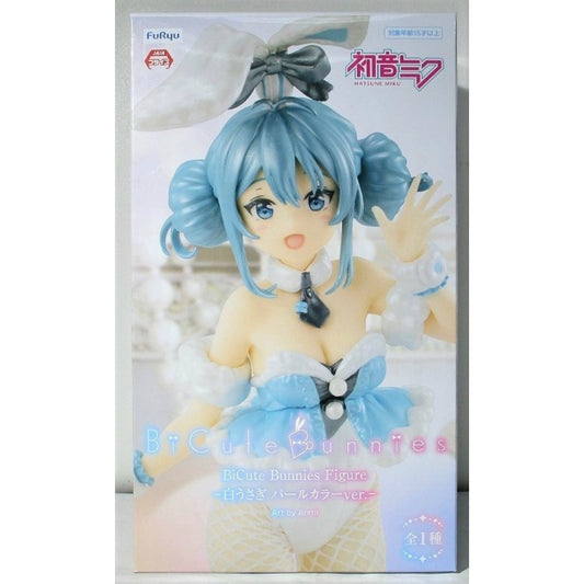 Figura de conejitos FuRyu BiCute: Hatsune Miku, conejo blanco, versión color perla