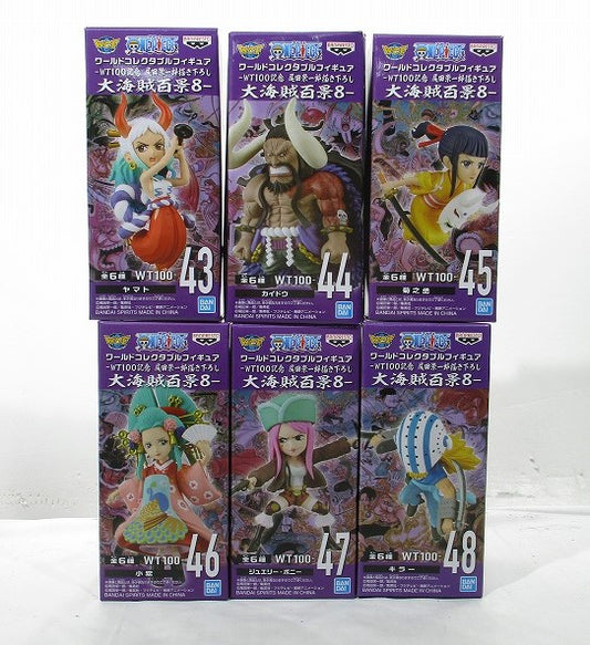 ONE PIECE World Collectable Figure WT100 Memorial Illustrated by Eiichiro Oda 100 Great Pirate Views8 6 kinds of set, animota