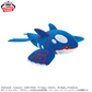 Pokémon Mofugutto Color Selection Plush Toy blue - Kyogre・Piplup - Kyogre