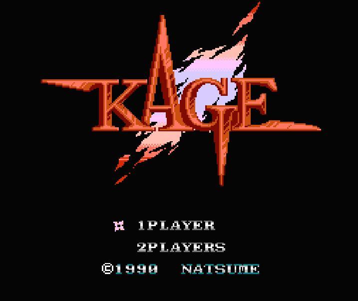 KAGE(Shadow of the Ninja).Famicom Japanese Version