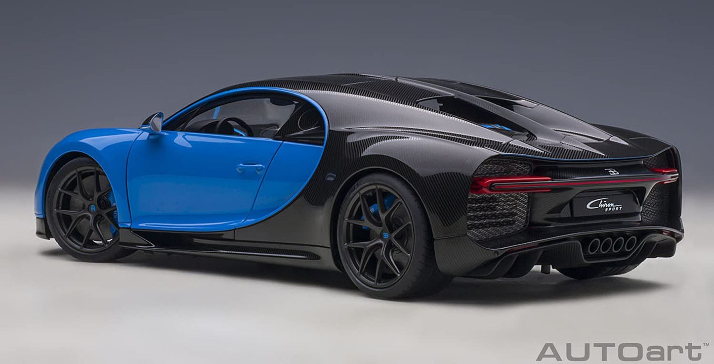 1/18 Bugatti Chiron Sport 2019 (French Blue/Carbon Black) | animota