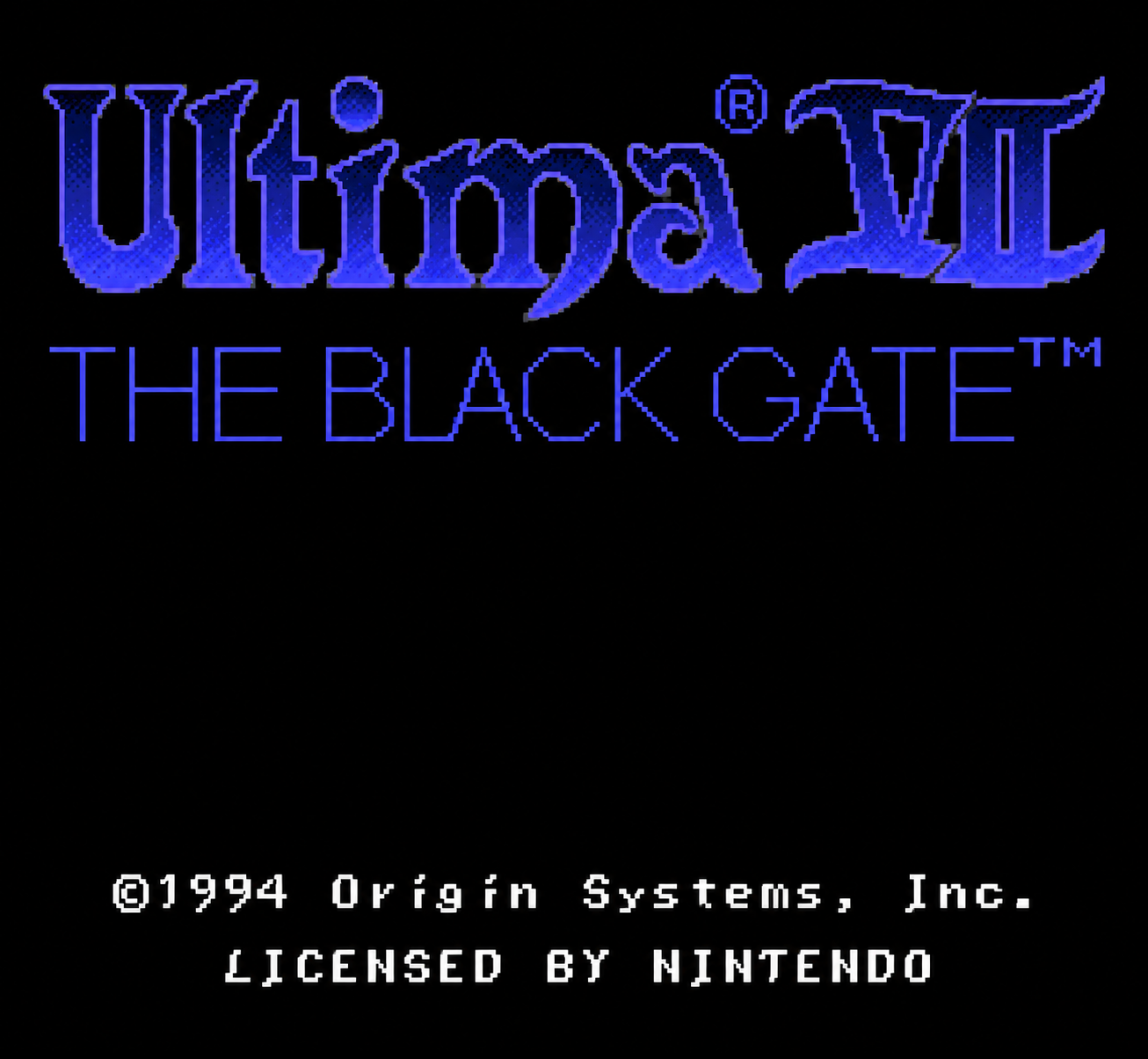 Ultima VII: The Black Gate.SUPER Famicom Japanese Version