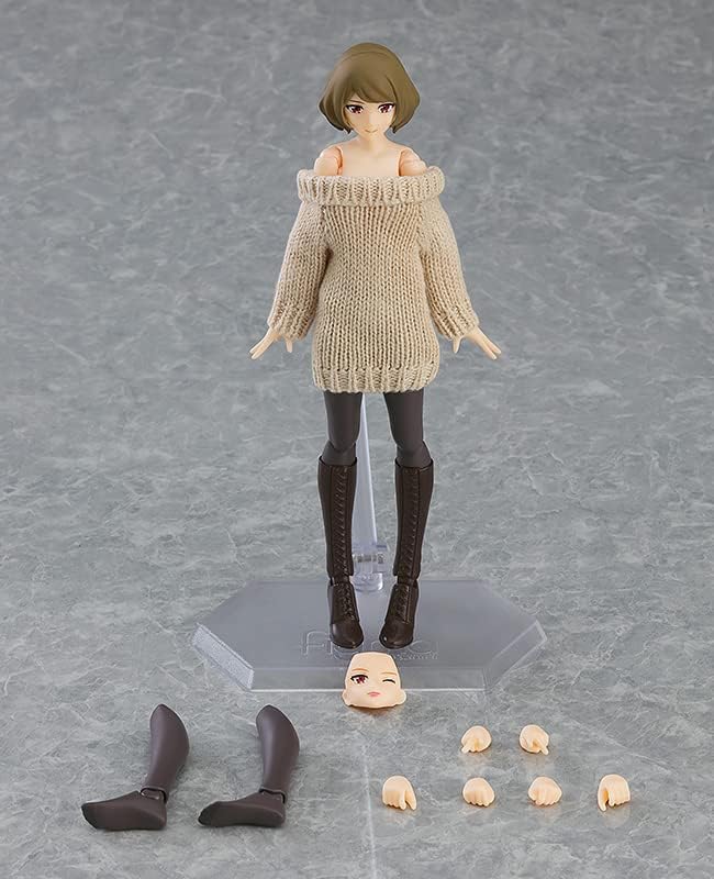 figma Styles figma Female body (Chiaki) with Off-the-Shoulder Sweater Dress  | animota