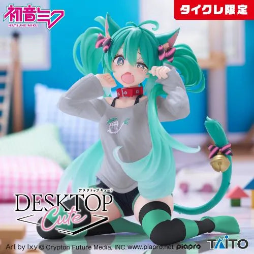 Hatsune Miku - Desktop Cute Figure - Cat-ear T-shirt Ver. (Taito Crane Limited Ver.)