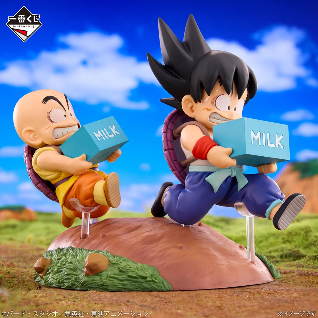 Dragon Ball Fantastic Adventure 2 - Son Goku ＆ Krillin - Milk Delivery Figure [Ichiban-Kuji Prize A]