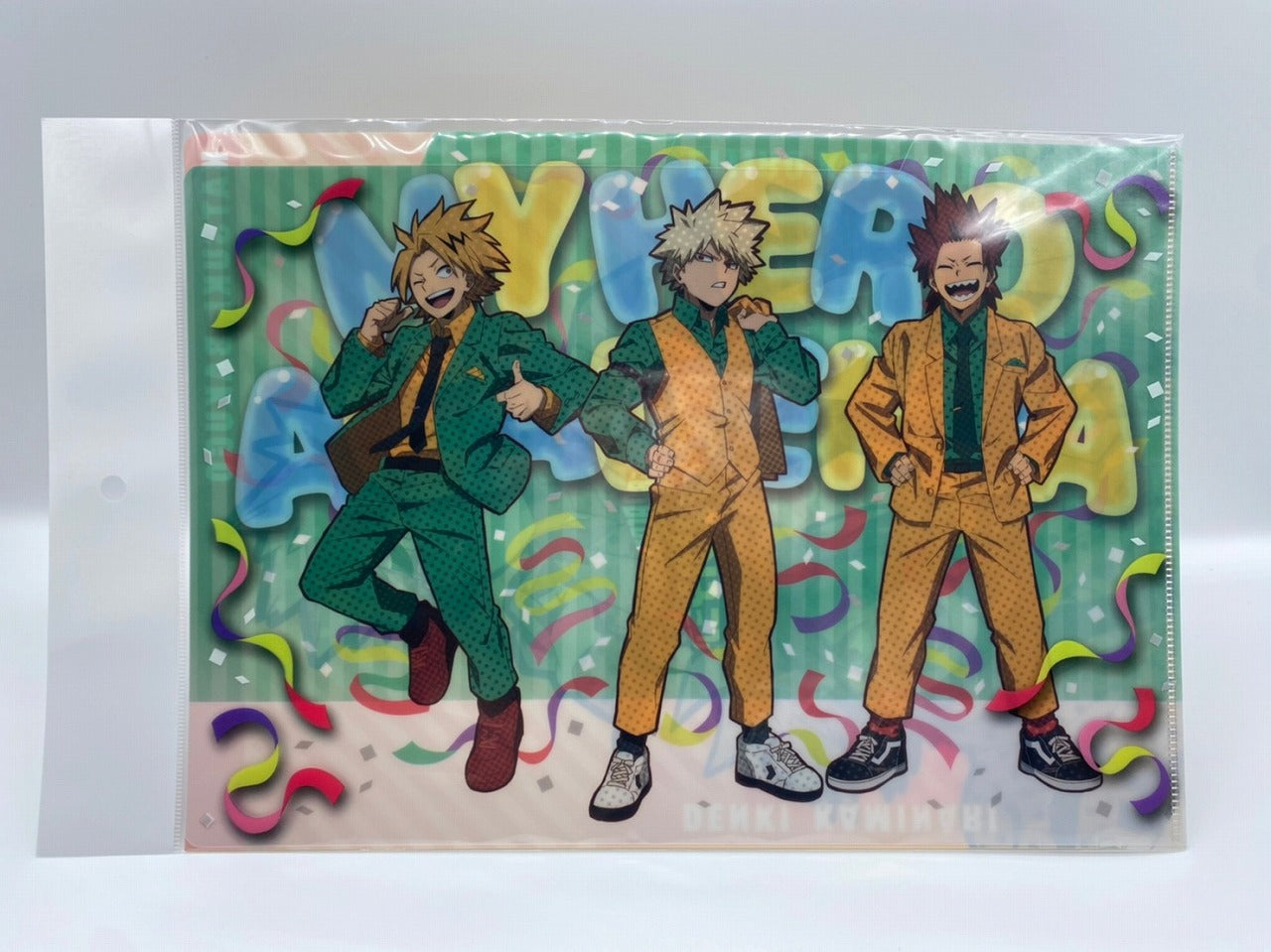 My Hero Academia Party Time! 3-pocket Clear File B (Katsuki Bakugo, Eijiro Kirishima, Denki Kaminari)