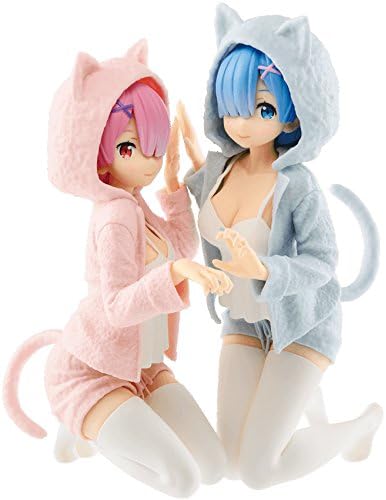Re:Zero - Starting Life in Another World - always be with you - Lem & Ram Figure Nyanko mode  [Ichiban-Kuji Prize A], Action & Toy Figures, animota