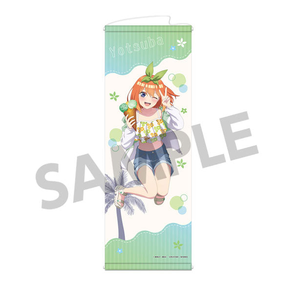 The Quintessential Quintuplets Specials New Illustration Slim Wall Scroll Yotsuba Nakano Vacation ver.