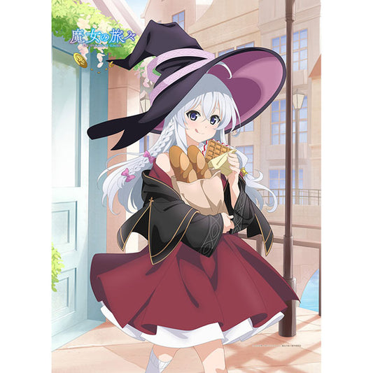 Wandering Witch: The Journey of Elaina New Illustration B2 Wall Scroll (Elaina / Walk & Eat) Double Suede(Pre-order), Decorative Tapestries, animota