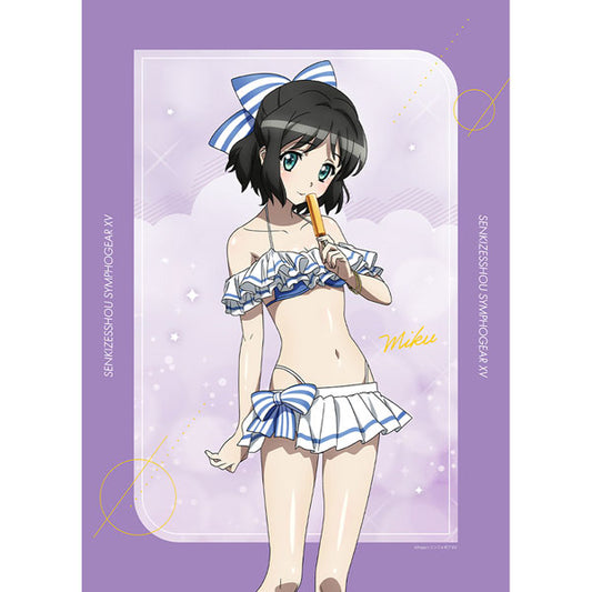 Senki Zesshou Symphogear XV New Illustration B2 Wall Scroll (Miku / Marine Sailor Swimsuit) Double Suede(Pre-order), Decorative Tapestries, animota