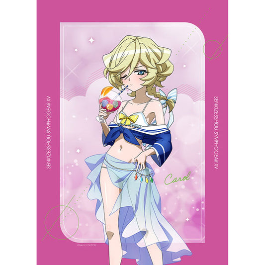 Senki Zesshou Symphogear XV New Illustration B2 Wall Scroll (Carol / Marine Sailor Swimsuit) Double Suede(Pre-order), Decorative Tapestries, animota