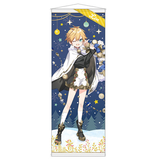 Hatsune Miku Xmas SHOP 2023 Life-size Wall Scroll Kagamine Len, Decorative Tapestries, animota
