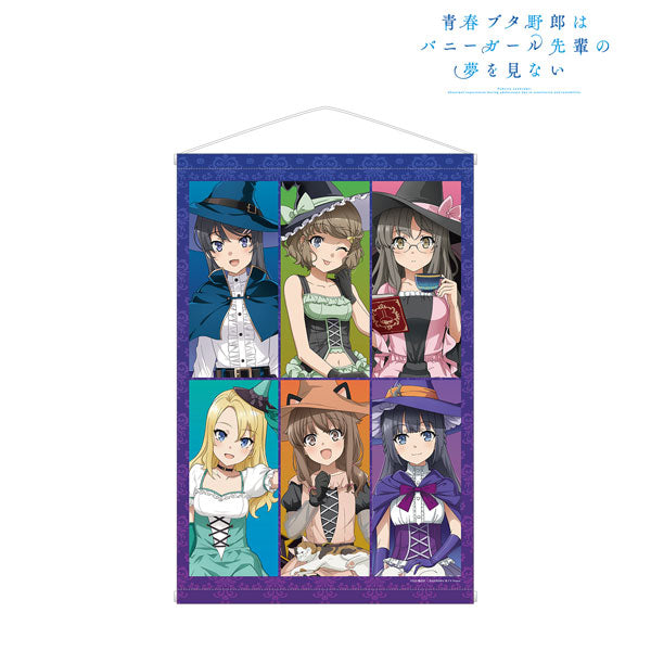 Rascal Does Not Dream of Bunny Girl Senpai New Illustration Group Halloween 2023 ver. A1 Wall Scroll, Decorative Tapestries, animota