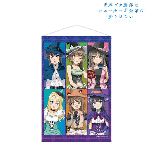 Rascal Does Not Dream of Bunny Girl Senpai New Illustration Group Halloween 2023 ver. A1 Wall Scroll, Decorative Tapestries, animota