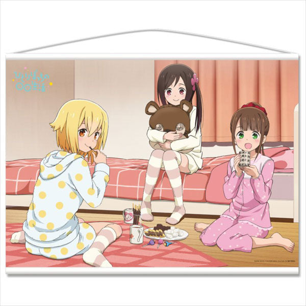 Hitori Bocchi no Marumaru Seikatsu B2 Wall Scroll B Bocchi Hitori & Nako Sunao & Aru Honshou, Decorative Tapestries, animota
