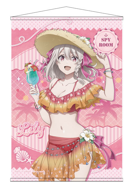 Spy Classroom New Illustration B2 Wall Scroll Swimsuit ver. Lily, Decorative Tapestries, animota