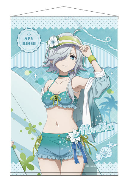 Spy Classroom New Illustration B2 Wall Scroll Swimsuit ver. Monica, Decorative Tapestries, animota