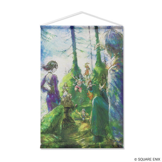 Octopath Traveler II B2 Wall Scroll "The Journey We Overcame Together", Decorative Tapestries, animota